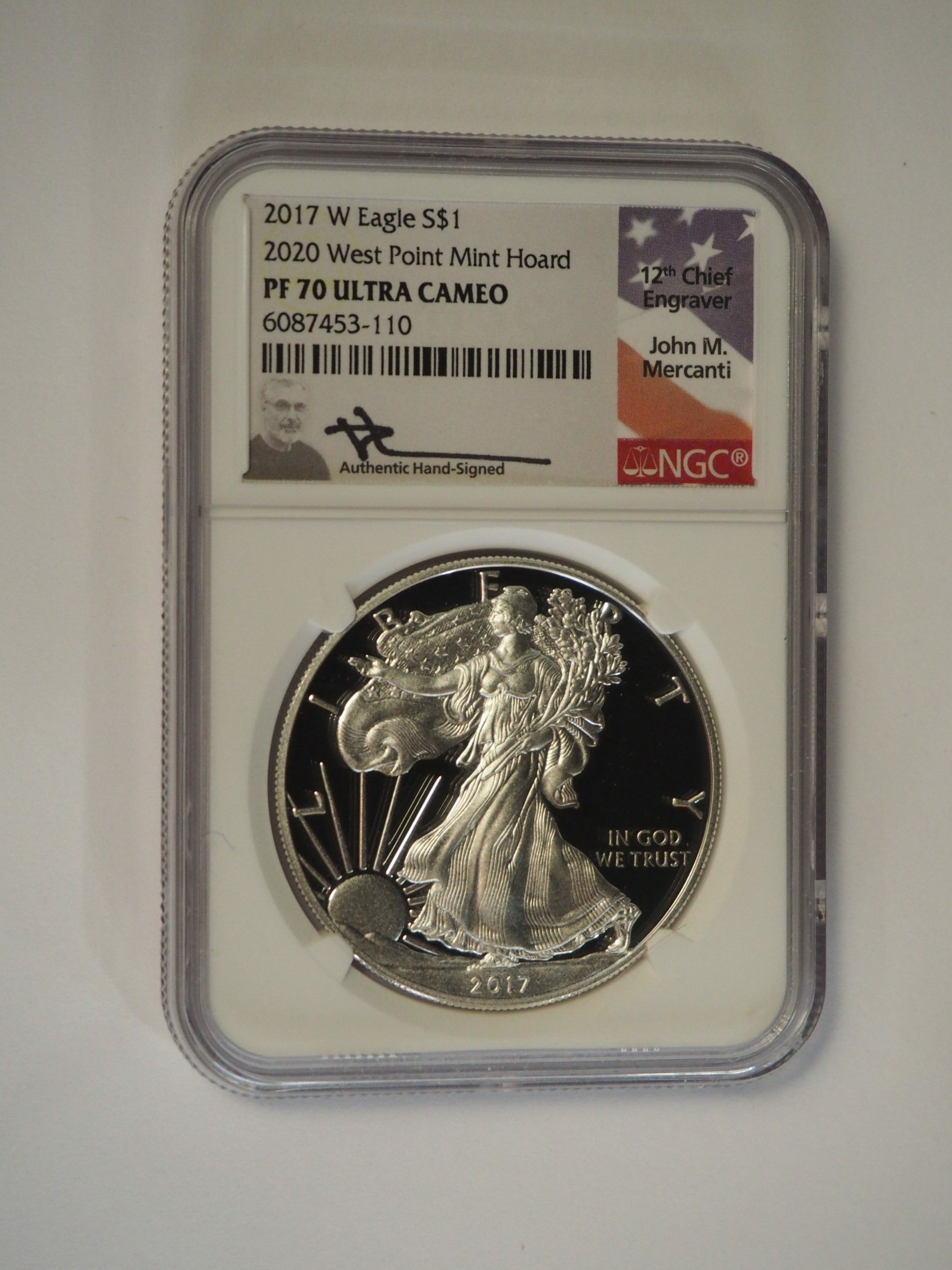 銀貨アメリカ 2014年W $1 銀貨 シルバーイーグル NGC PF70UC