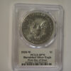 2020 W Burnished Silver Eagle PCGS SP70 Peed FDI - Image 2