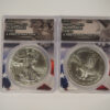 2021 Silver Eagle Set  ANACS MS70 T1 and T2